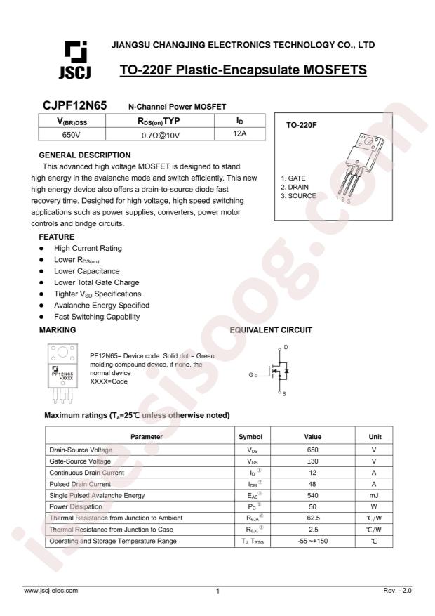 CJPF12N65