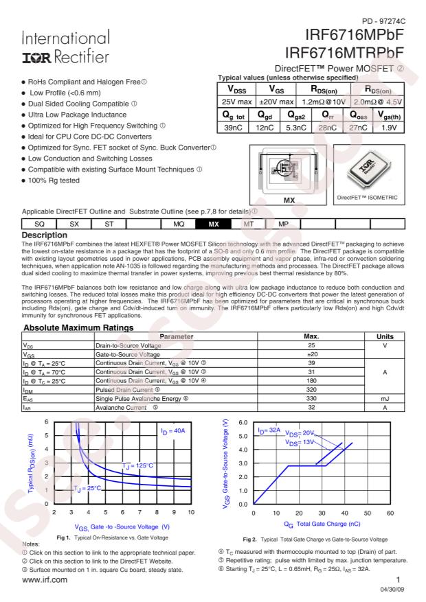 IRF6716MTRPBF