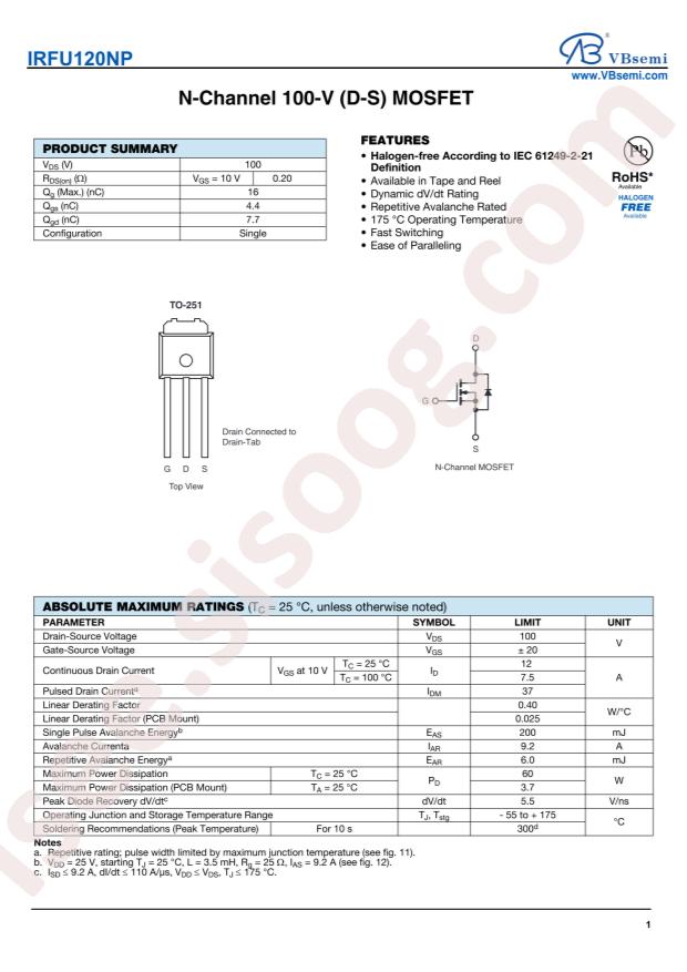 IRFU120NP-VB