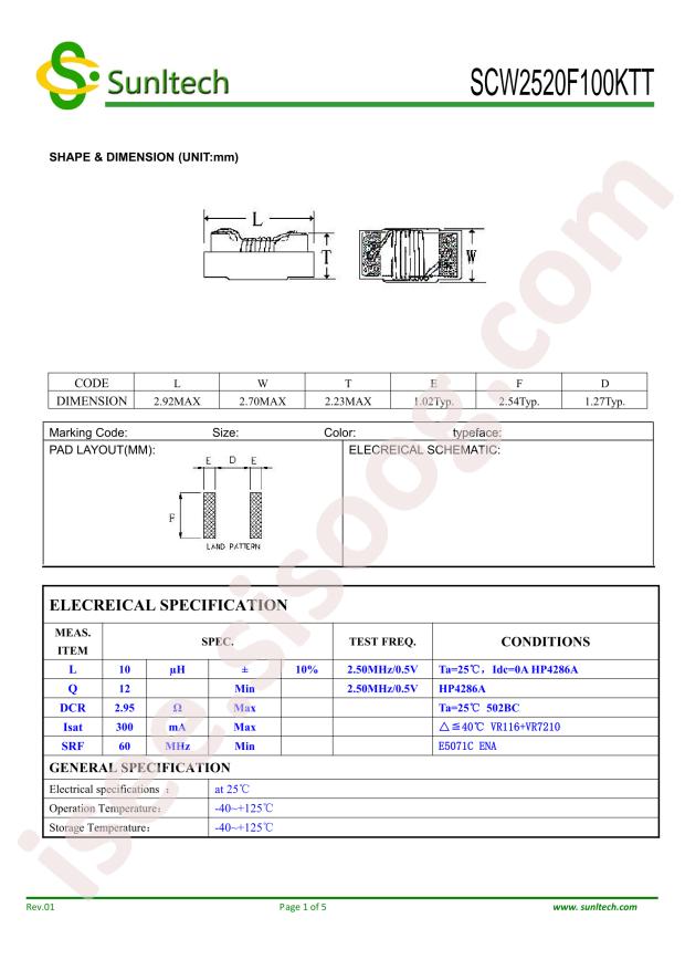 SCW2520F100KTT