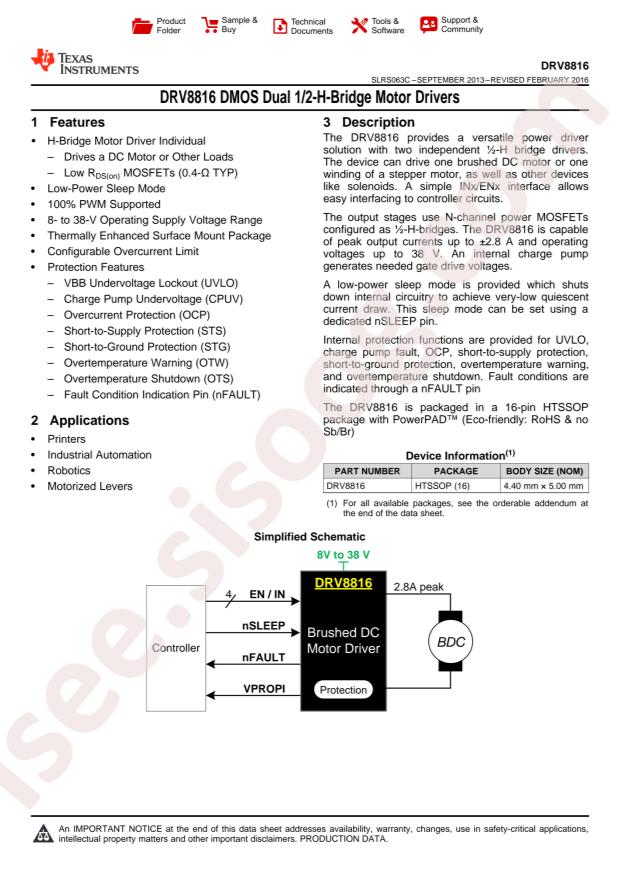 DRV8816PWPR