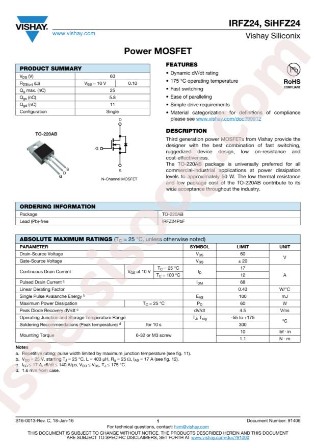 IRFZ24PBF