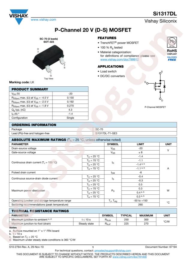 SI1317DL-T1-GE3