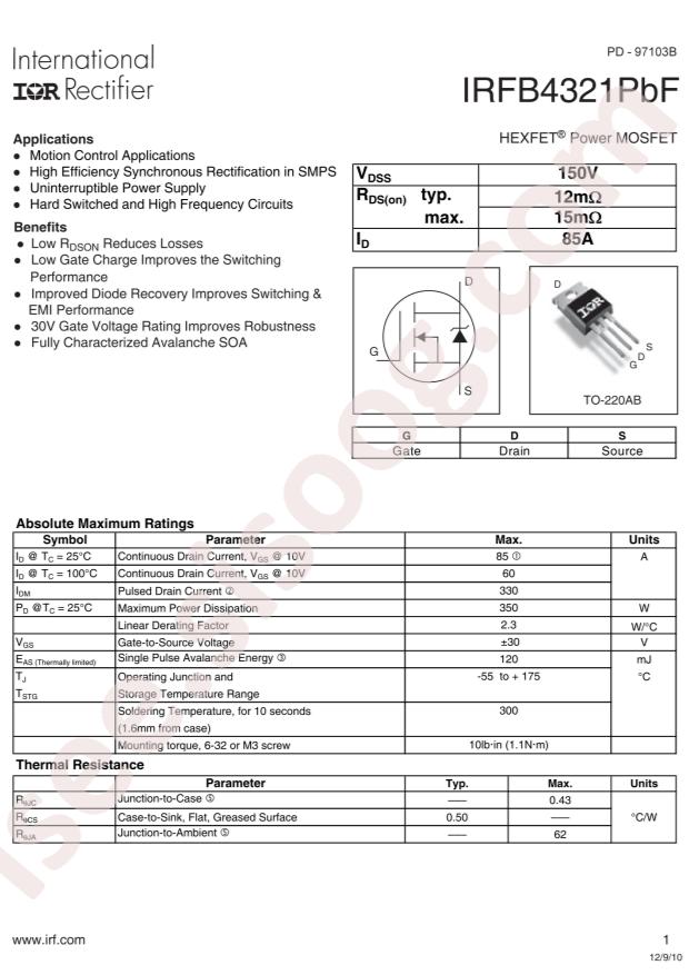IRFB4321PBF