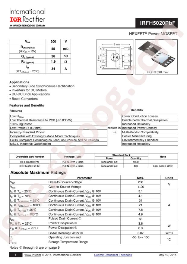 IRFH5020TRPBF