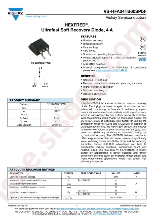 VS-HFA04TB60SPBF