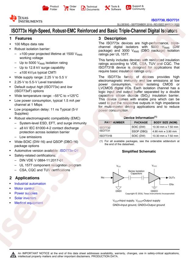 ISO7731DWR