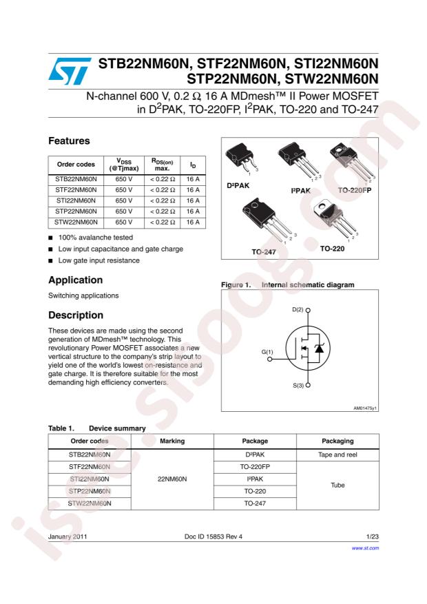 STF22NM60N