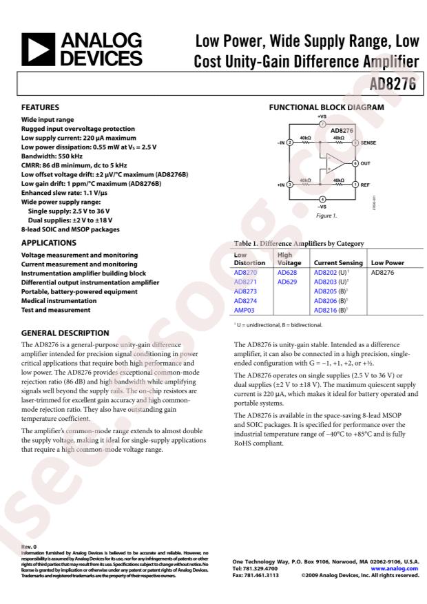 AD8276ARMZ-R7
