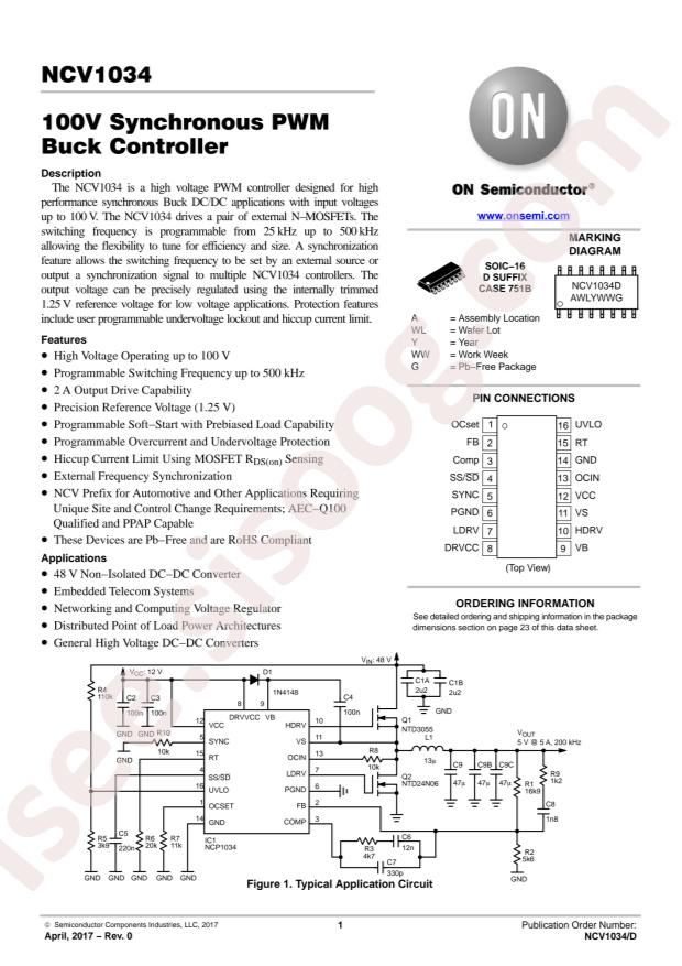 NCV1034DR2G