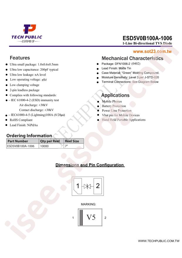 ESD5V0B100A-1006