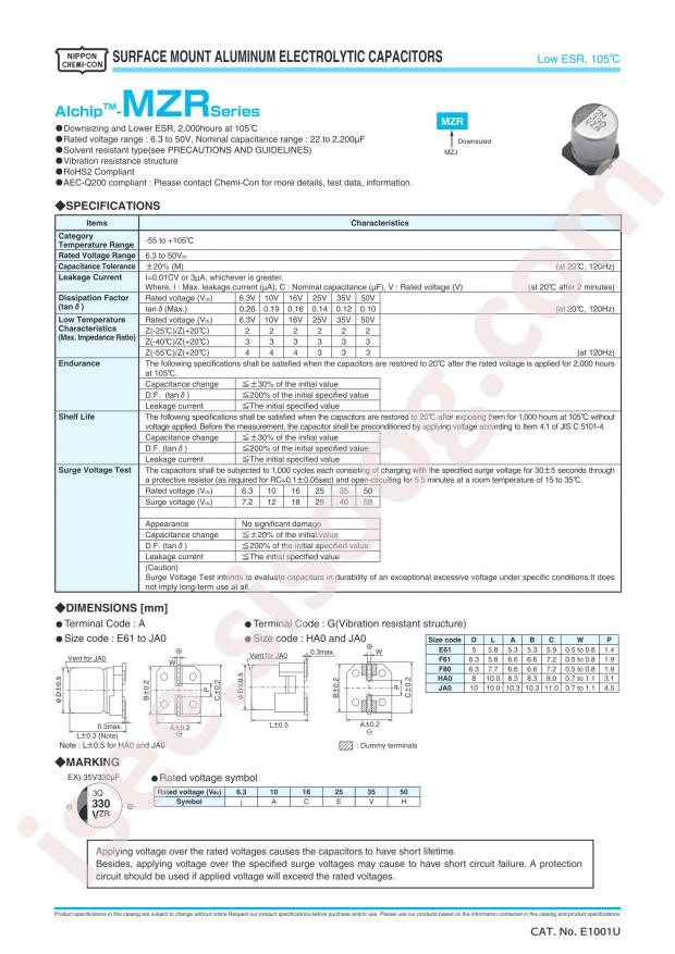 EMZR500ARA101MF80G