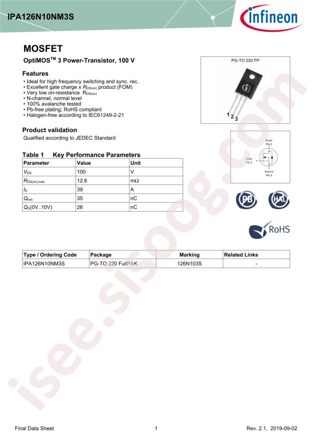 IPA126N10NM3S