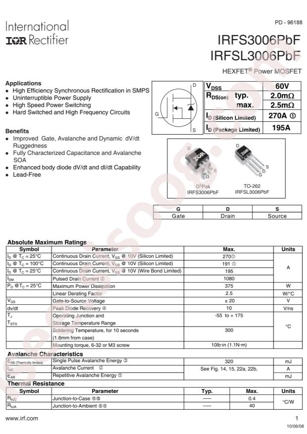 IRFSL3006PBF