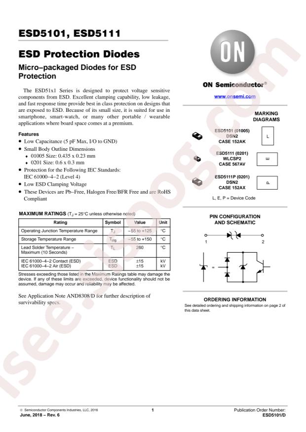 ESD5111PFCT5G