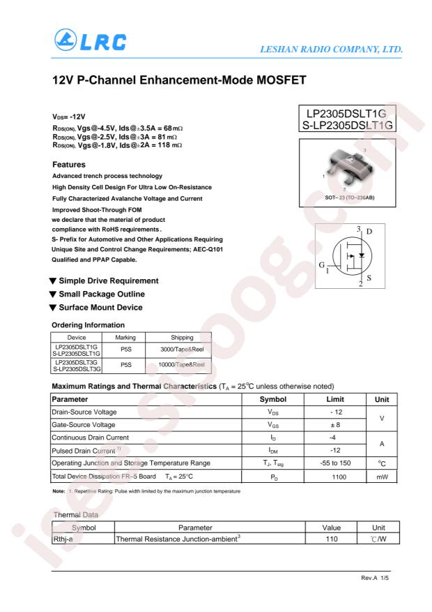 LP2305DSLT1G