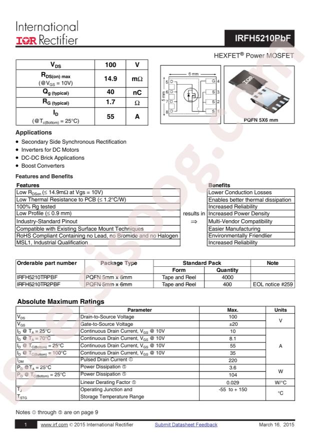 IRFH5210TRPBF