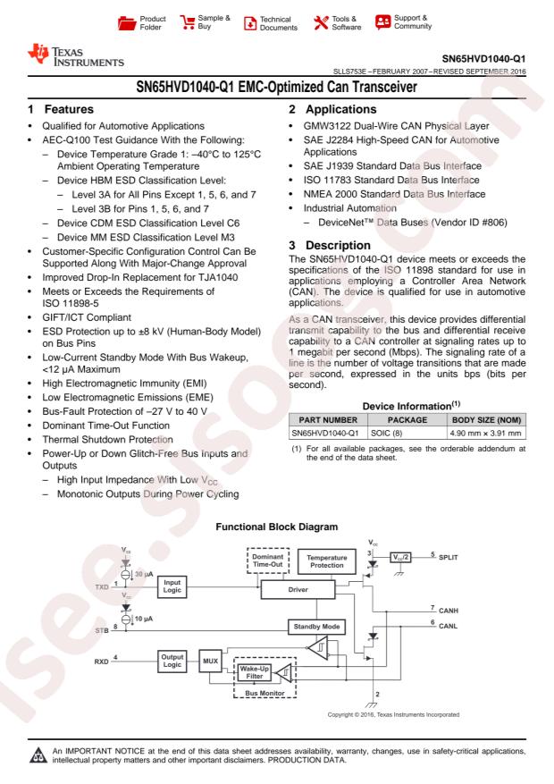 SN65HVD1040QDRQ1