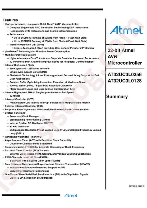 AT32UC3L0256-AUR