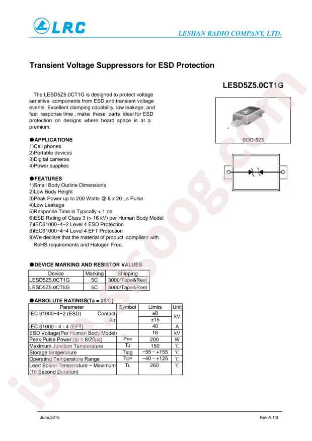 LESD5Z5.0CT1G