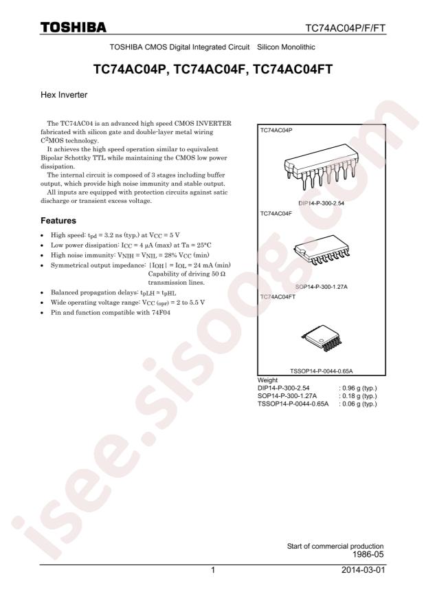TC74AC04FTEL
