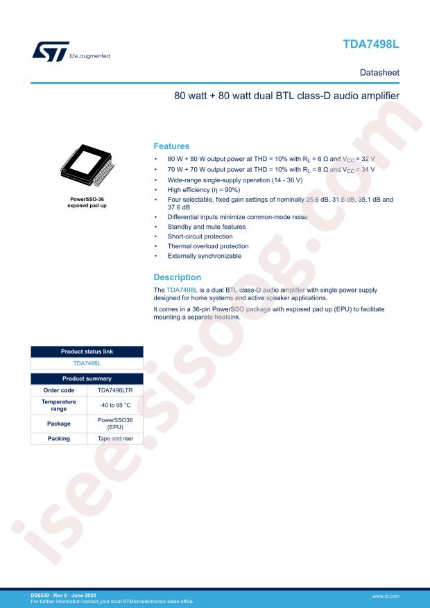 TDA7498LTR