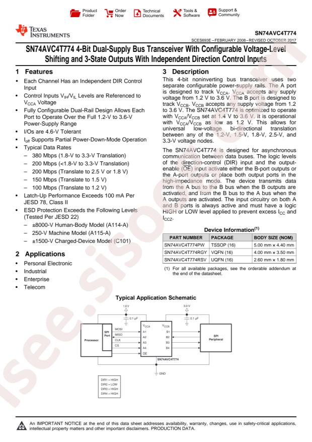 SN74AVC4T774RSVR