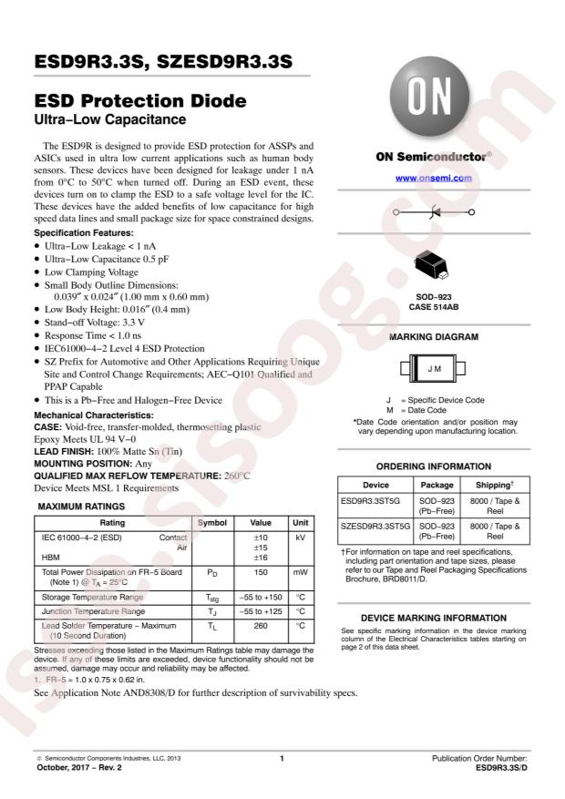 ESD9R3.3ST5G