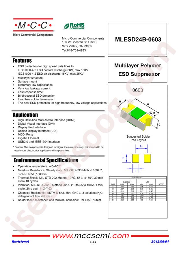 MLESD24B-0603-TP