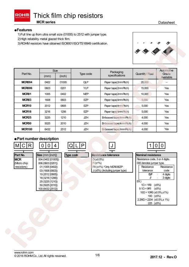 MCR01MZPJ272