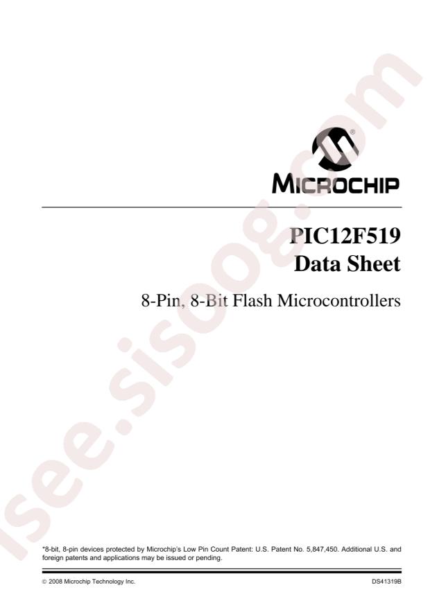 PIC12F519T-I/MC