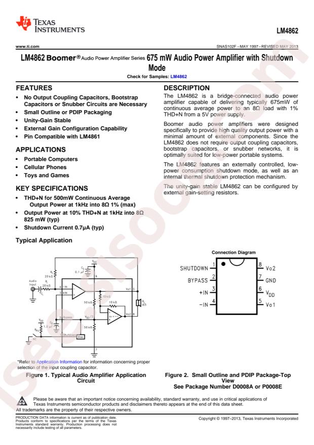 LM4862M/NOPB