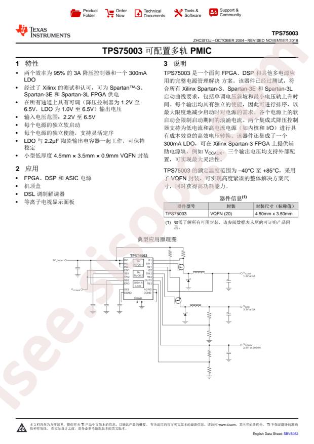 TPS75003RHLT