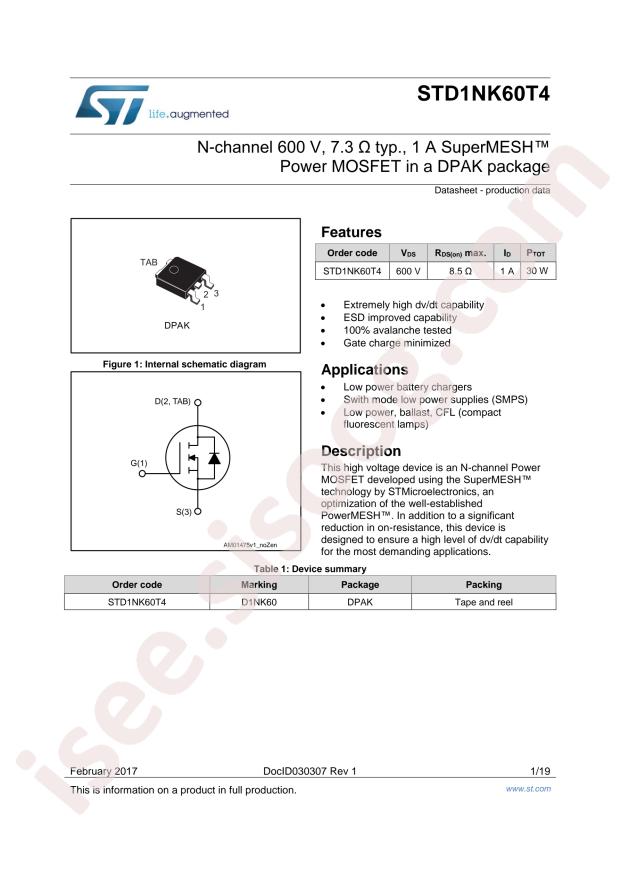 STD1NK60T4