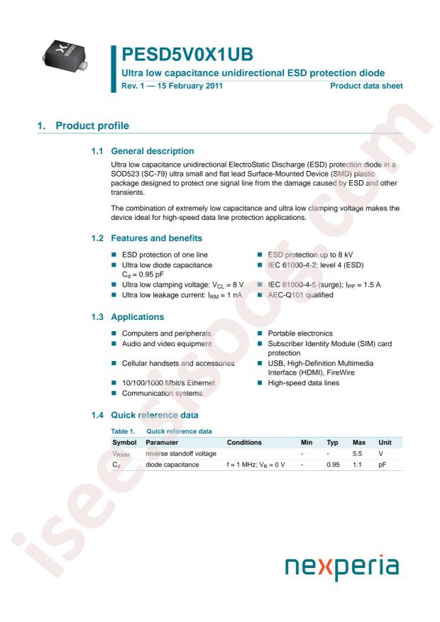 PESD5V0X1UB,135