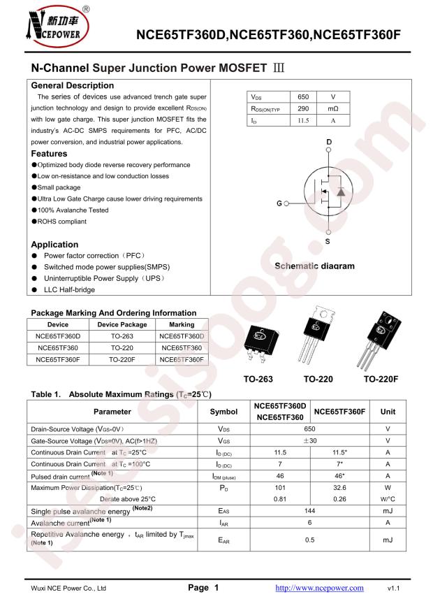 NCE65TF360F