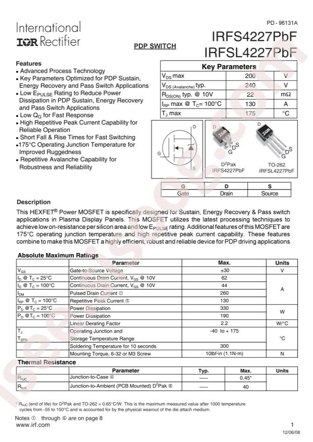 IRFS4227TRLPBF