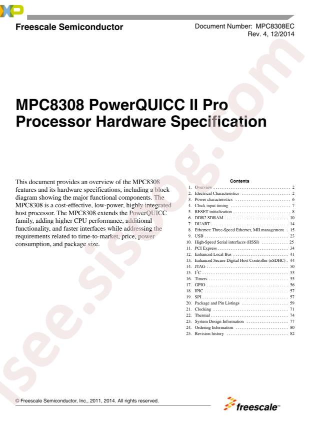 NXP MPC8308CVMADDA