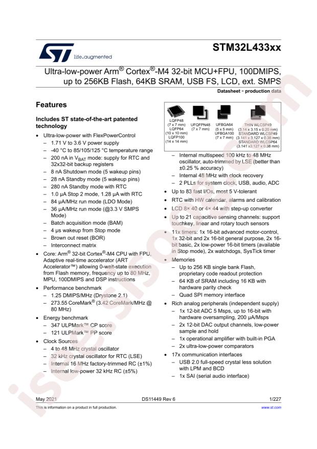 STM32L433RCY3TR