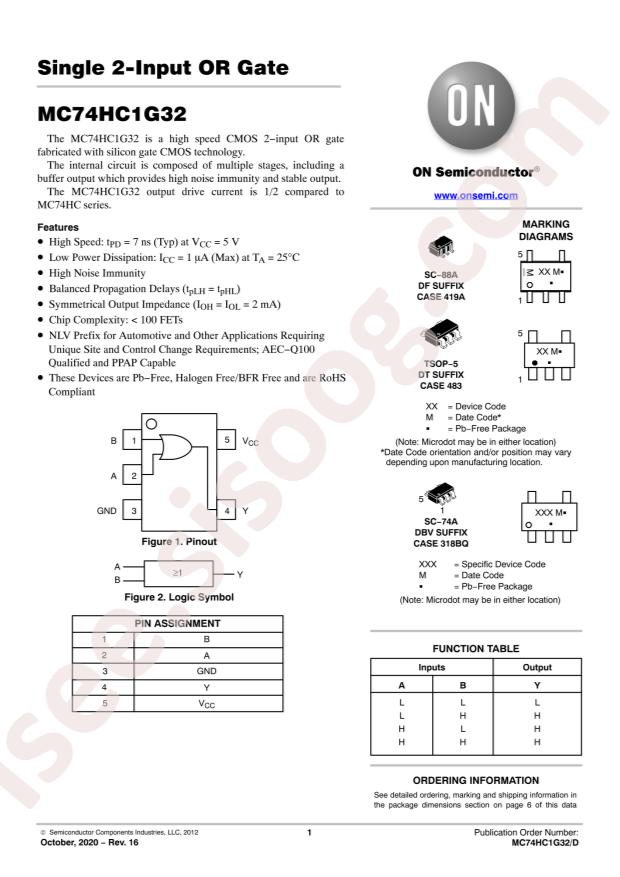 MC74HC1G32DBVT1G