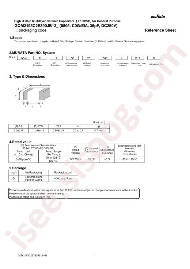 GQM2195C2E390JB12D