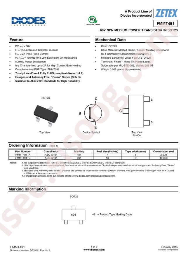 FMMT491TC