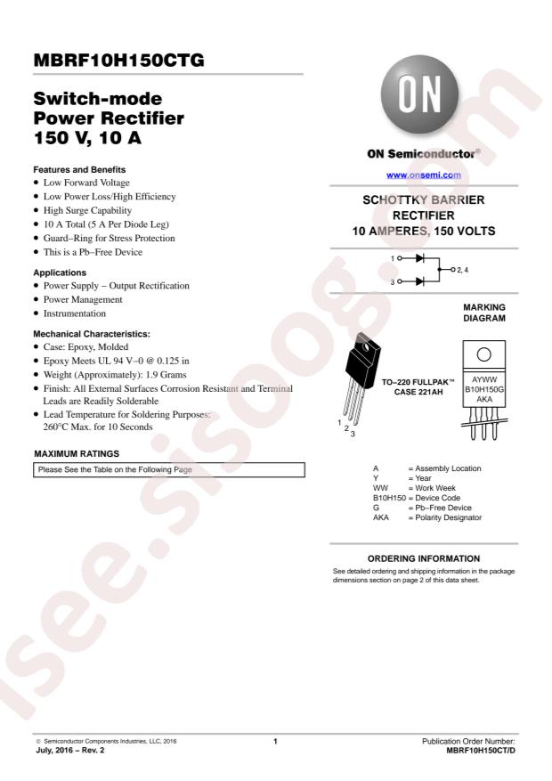 MBRF10H150CTG