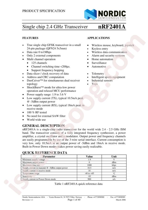 NRF2401AG-REEL