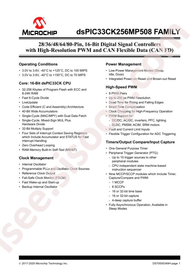 dsPIC33CK32MP103-I/M5