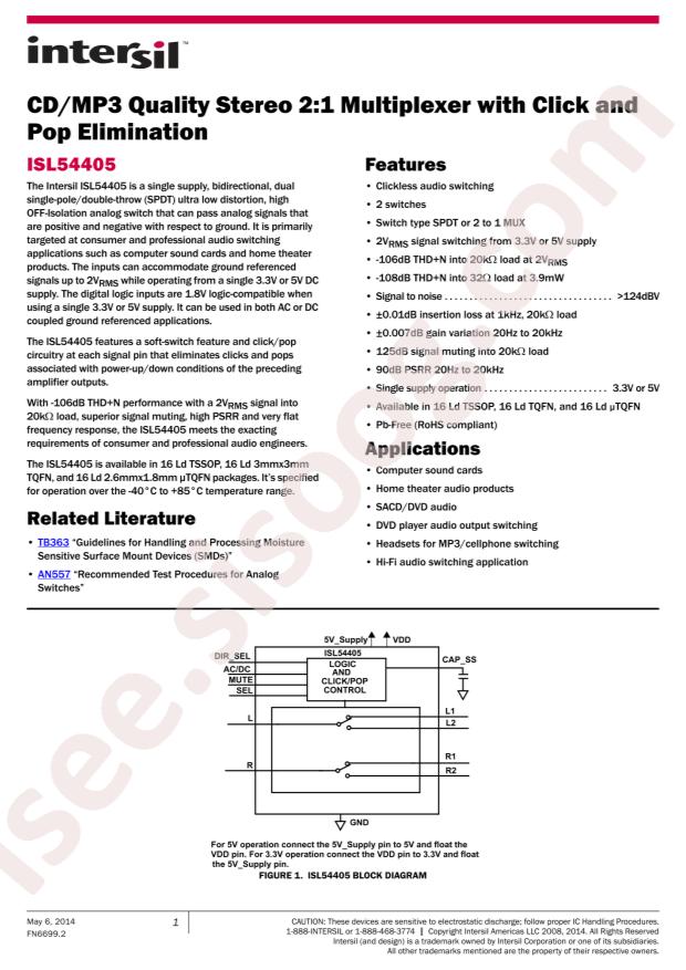 ISL54405IRUZ-T
