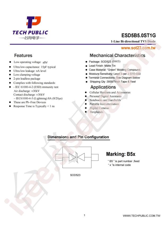 ESD5B5.0ST1G