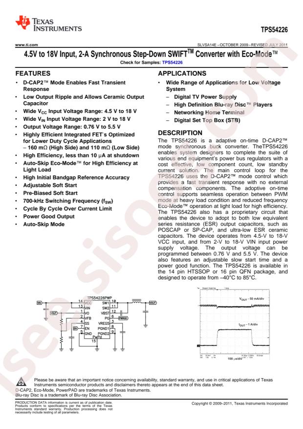 TPS54226RGTT