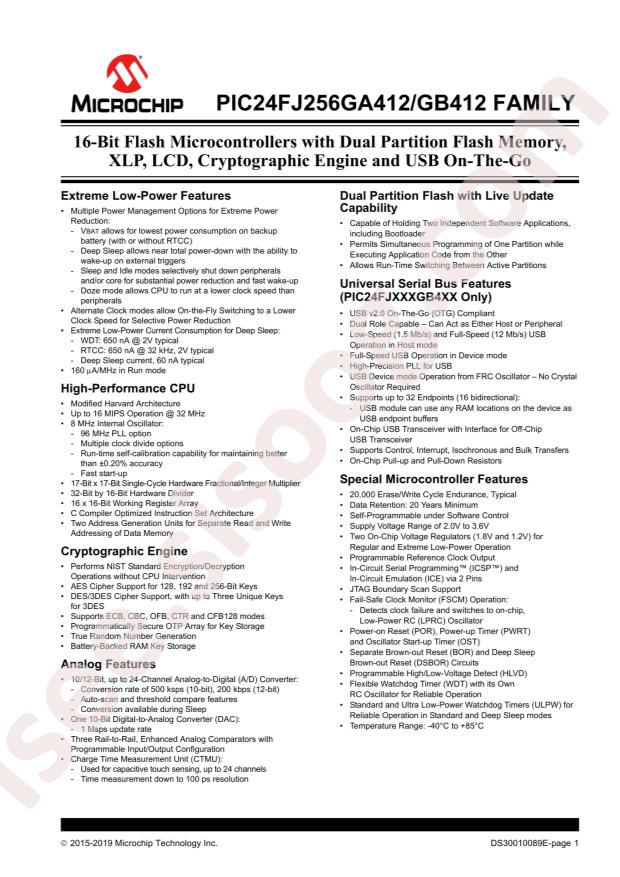 PIC24FJ128GB406T-I/MR