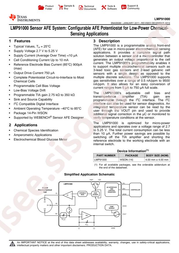 LMP91000SDE/NOPB